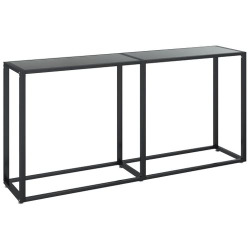 Table Console - Table D'entrée Noir 160x35x75,5 Cm Verre Trempé