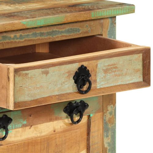 Meuble à Chaussures, Armoire à Chaussures 4 Couches Avec Tiroir Bois De Récupération