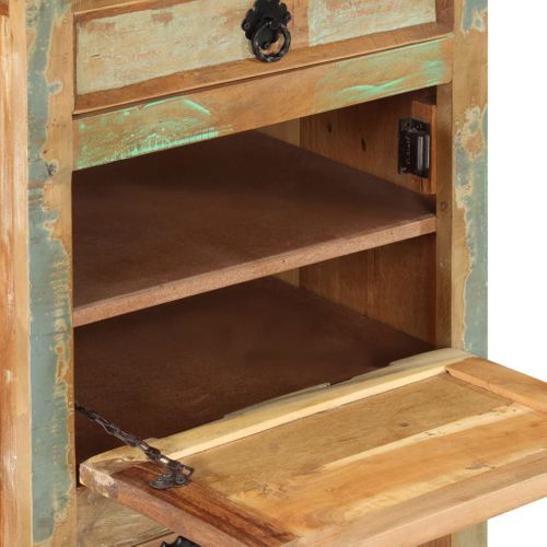 Meuble à Chaussures, Armoire à Chaussures 4 Couches Avec Tiroir Bois De Récupération