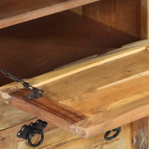 Meuble à Chaussures, Armoire à Chaussures 4 Couches Avec Tiroir Bois De Récupération
