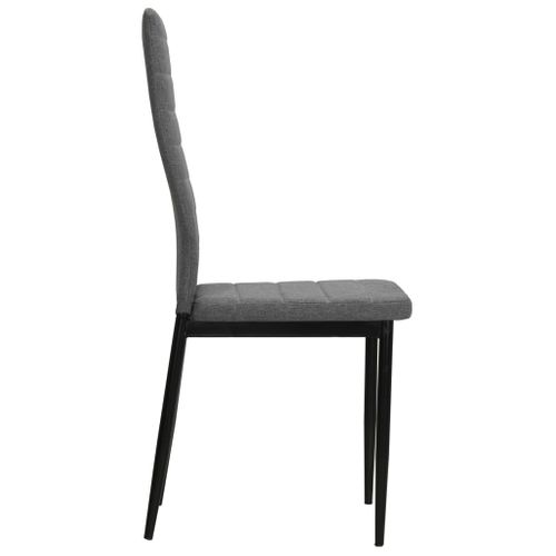 Lot De 6 Chaises De Salle à Manger, Chaises De Cuisine, Chaises De Repas Gris Clair Tissu