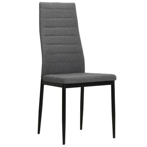Lot De 6 Chaises De Salle à Manger, Chaises De Cuisine, Chaises De Repas Gris Clair Tissu