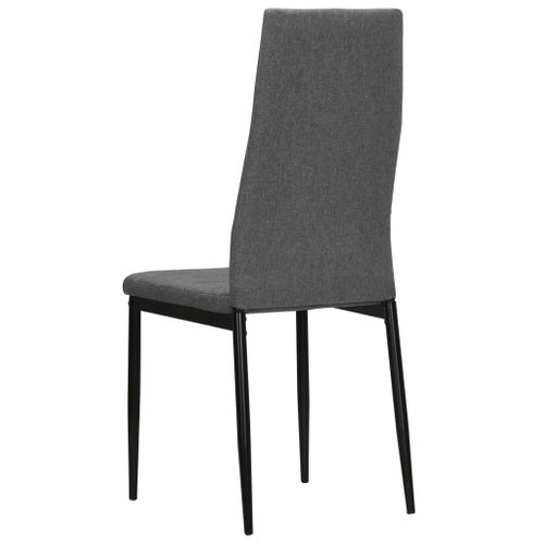 Lot De 6 Chaises De Salle à Manger, Chaises De Cuisine, Chaises De Repas Gris Clair Tissu
