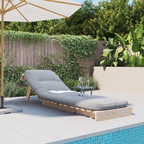 Chauffeuse - Fauteuil Convertible Futon Avec Matelas 60x206x11 Cm Bois Massif De Pin