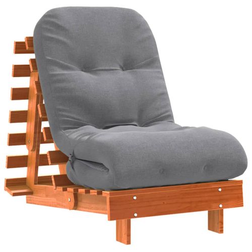 Chauffeuse - Fauteuil Convertible Futon Avec Matelas 60x206x11 Cm Bois Massif De Pin