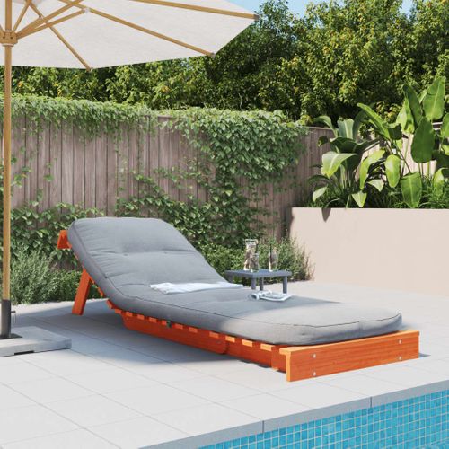 Chauffeuse - Fauteuil Convertible Futon Avec Matelas 70x206x11 Cm Bois Massif De Pin