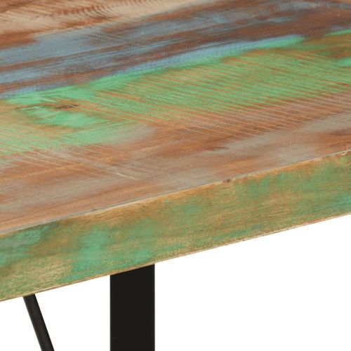 Table De Bar - Table Haute - Table à Manger 110x55x107 Cm Bois Massif De Récupération Et Fer