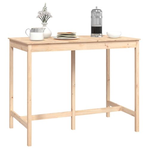 Table De Bar - Table Haute - Table à Manger 140x80x110 Cm Bois Massif De Pin