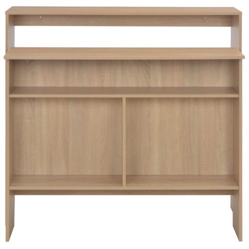 Table De Bar - Table Haute - Table à Manger Avec 2 Dessus De Table Chêne 130x40x120 Cm