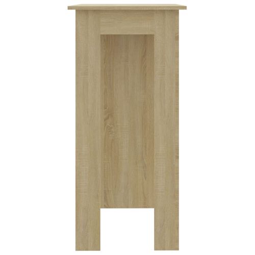 Table De Bar - Table Haute - Table à Manger Avec Étagère Chêne Sonoma Bois D'ingénierie