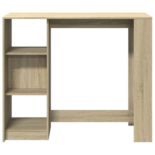 Table De Bar - Table Haute - Table à Manger Avec Étagère Chêne Sonoma Bois D'ingénierie