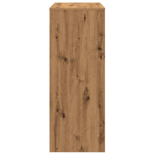 Table De Bar - Table Haute - Table à Manger Avec Étagères Chêne Artisanal Bois D'ingénierie