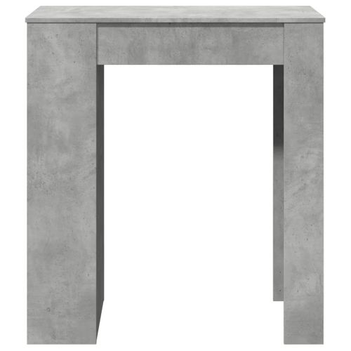 Table De Bar - Table Haute - Table à Manger Avec Étagères Gris Béton Bois D'ingénierie
