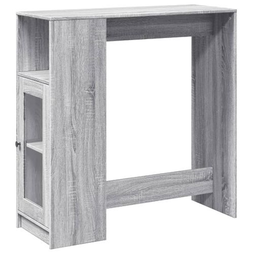 Table De Bar - Table Haute - Table à Manger Avec Étagères Sonoma Gris Bois D'ingénierie