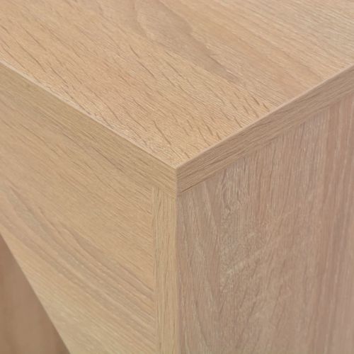 Table De Bar - Table Haute - Table à Manger Avec Tablette Amovible Chêne 138x39x110 Cm