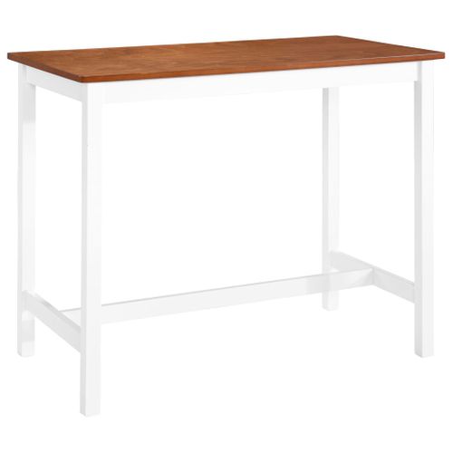 Table De Bar - Table Haute - Table à Manger Bois Massif 108x60x91 Cm