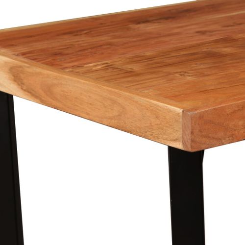 Table De Bar - Table Haute - Table à Manger Bois Massif D'acacia 60x60x107 Cm