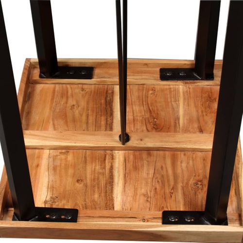 Table De Bar - Table Haute - Table à Manger Bois Massif D'acacia 60x60x107 Cm