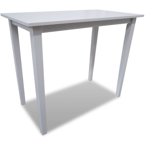 Table De Bar - Table Haute - Table à Manger En Bois Blanc