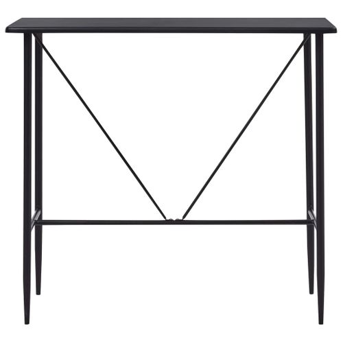 Table De Bar - Table Haute - Table à Manger Noir 120x60x110 Cm Mdf