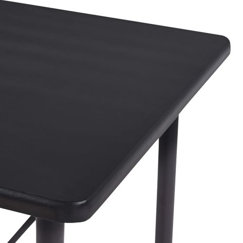Table De Bar - Table Haute - Table à Manger Noir 120x60x110 Cm Mdf