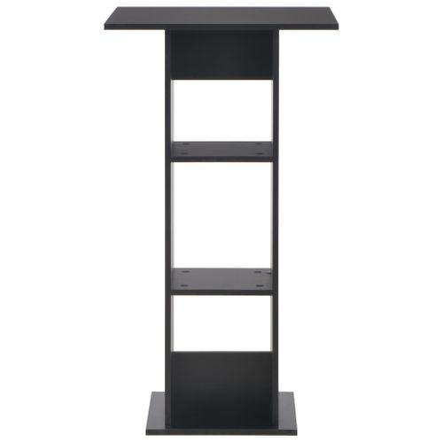 Table De Bar - Table Haute - Table à Manger Noir 60x60x110 Cm