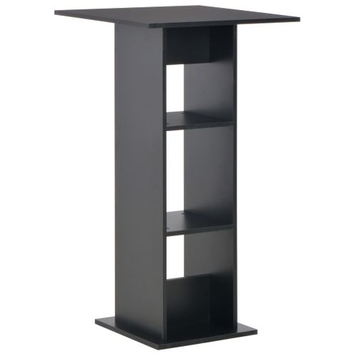 Table De Bar - Table Haute - Table à Manger Noir 60x60x110 Cm