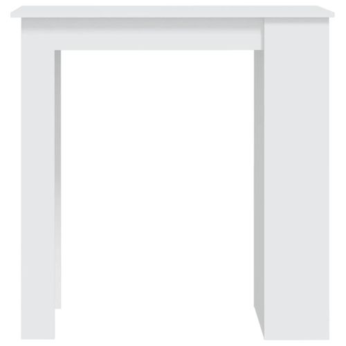 Table De Bar - Table Haute - Table à Manger Avec Rangement Blanc 102x50x103,5 Cm Bois D'ingénierie