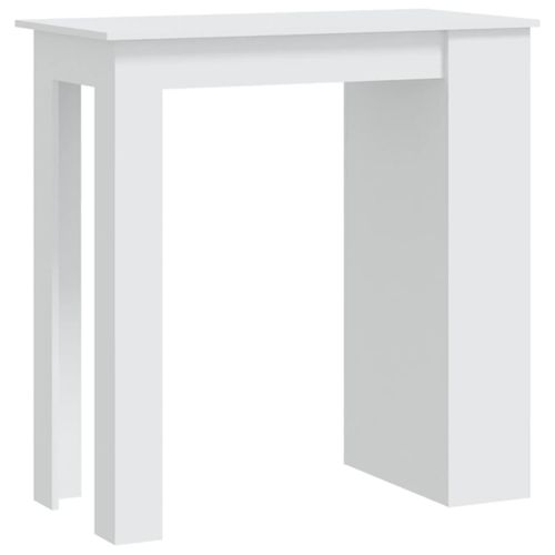Table De Bar - Table Haute - Table à Manger Avec Rangement Blanc 102x50x103,5 Cm Bois D'ingénierie