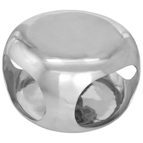 Table Basse - Table De Salon Aluminium 50x50x30 Cm Argenté