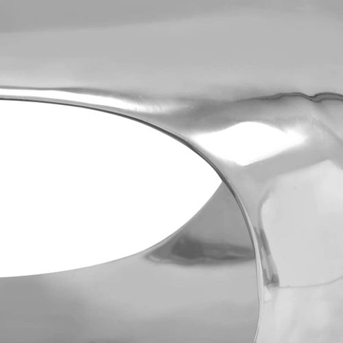 Table Basse - Table De Salon Aluminium 50x50x30 Cm Argenté