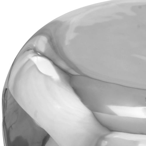 Table Basse - Table De Salon Aluminium 50x50x30 Cm Argenté