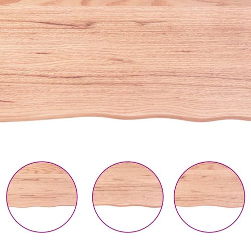 Dessus De Table - Plateau De Table Bureau Marron Clair 60x40x2 Cm Bois Chêne Traité