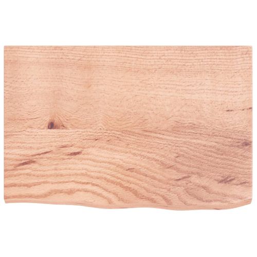 Dessus De Table - Plateau De Table Bureau Marron Clair 60x40x2 Cm Bois Chêne Traité