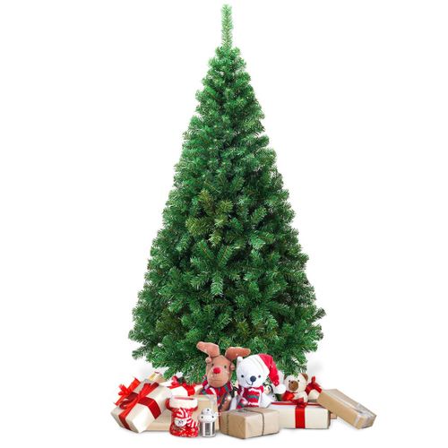 Sapin De Noël - Arbre De Noël Artificiel 210 Cm Pvc Avec Pied En Métal Vert
