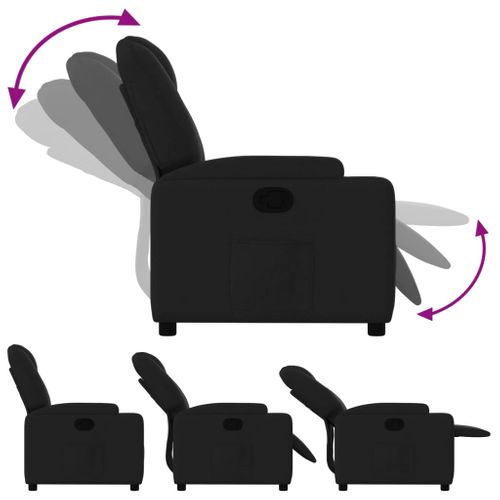 Fauteuil Relax - Fauteuil Inclinable - Fauteuil De Relaxation Noir Tissu