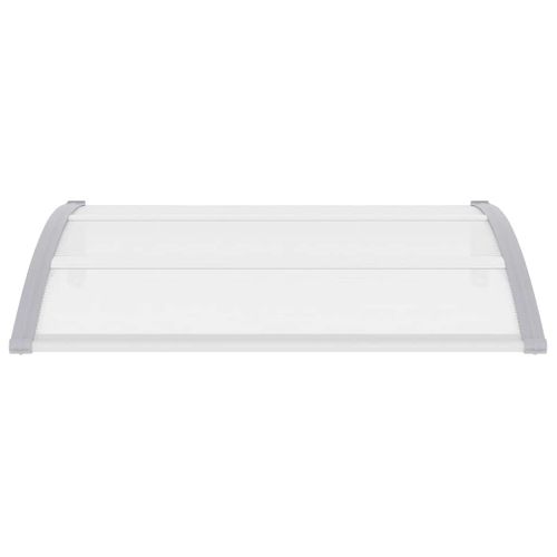 Store Banne - Auvent De Porte Gris Et Transparent 120x75 Cm PC At25