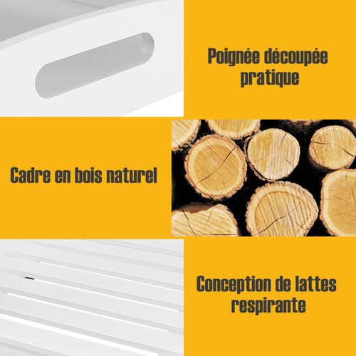 Desserte, Chariot De Cuisine Sur Roues Avec Comptoir Et Tiroir Coulissant 47x39x85cm Blanc