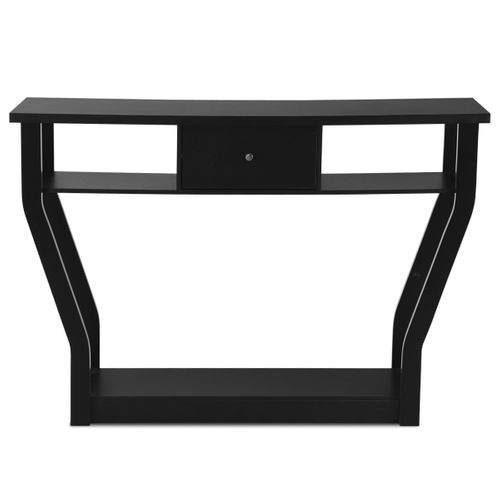 Table Console - Table D'entrée Vintage Avec 1 Tiroir Pour Entrée Salon Couloir Mdf 120x30x81cm Noir