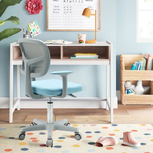 Fauteuil De Bureau, Chaise De Bureau à Roulettes Pour Enfants Verrouillage Automatique Soutien Lom