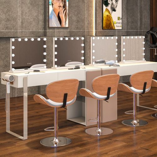 Miroir De Maquillage 14 Ampoules LED Loupe X5 Miroir De Courtoisie Eclairé De Table 3 Modes D'ecla