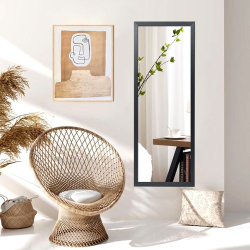 Miroir Mural Suspendu Miroir De Porte 120 X 37 Cm Avec Crochets De Suspension Pour Chambre Salon V