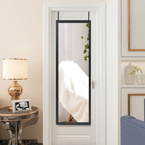 Miroir Mural Suspendu Miroir De Porte 120 X 37 Cm Avec Crochets De Suspension Pour Chambre Salon V
