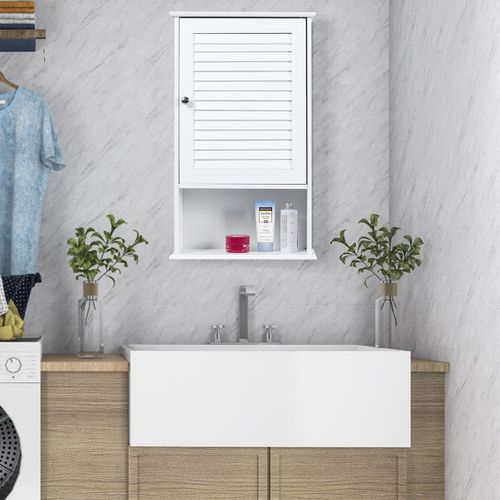 Meuble De Salle De Bain, Armoire Murale Pour Salle De Bain Avec Étagère Réglable
