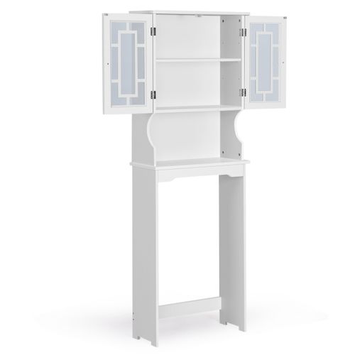Meuble Au-dessus Des Toilettes Meuble De Salle De Bain à 2 Portes Armoire De Toilettes En Mdf