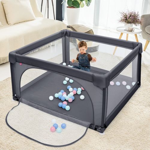 Parc Bébé, Parc Enfant Portable 120x120x68cm Avec Barrière De Sécurité De Enfants Pieds