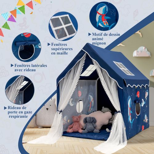 Tente De Jeux - Tente Pour Enfants Intérieur Cabane Avec Fenêtres En Maille Respirante