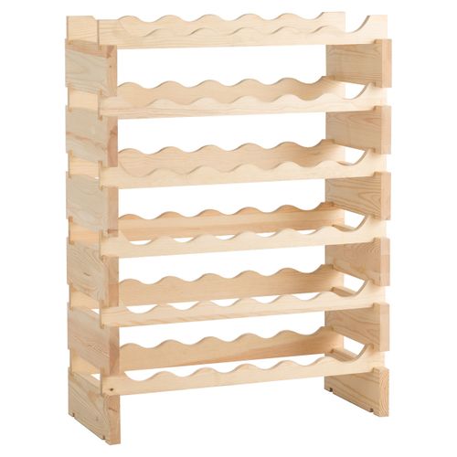 Casier à Vin De 36 Bouteilles Porte-vins Et Etagère De Présentation à 6 Couches 63,2x28x85,5cm