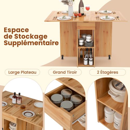 Table D’appoint Pliante à Roulettes Bout De Canapé à Abattants Pour Petits Espaces