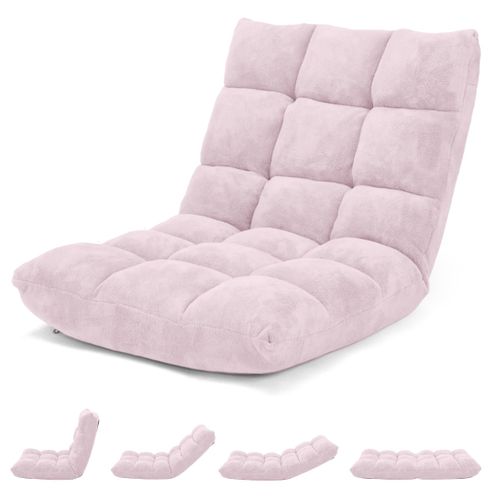 Coussin De Sol Chaise De Méditation Canapé-lit Pliable Avec 14 Positions Réglables 54,5x54,5x56cm